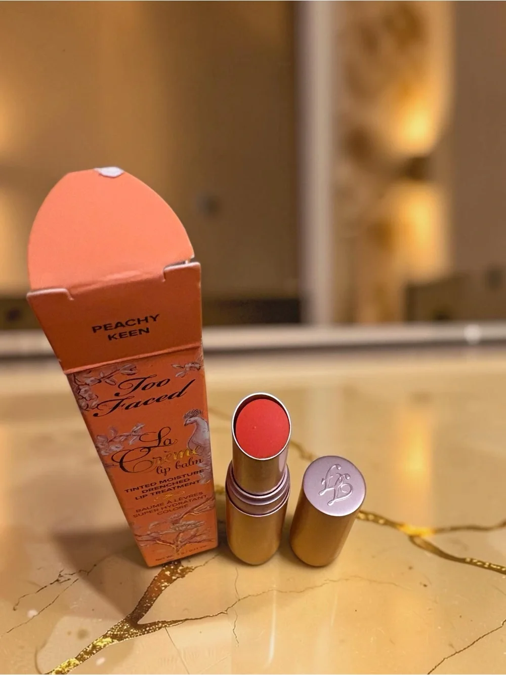 Too Faced La Crème Tinted Lip Balm — Peachy Keen Peach